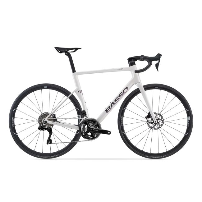 Bicicletă șosea Basso Venta R Shimano 105 Di2 - Pearl White Glossy