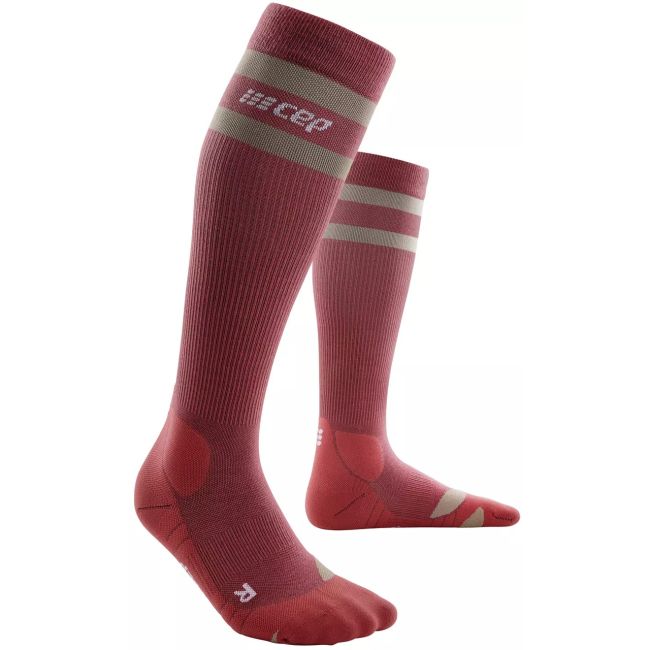 CEP - sosete compresie inalte - hiking 80`s socks tall W - berry | sand