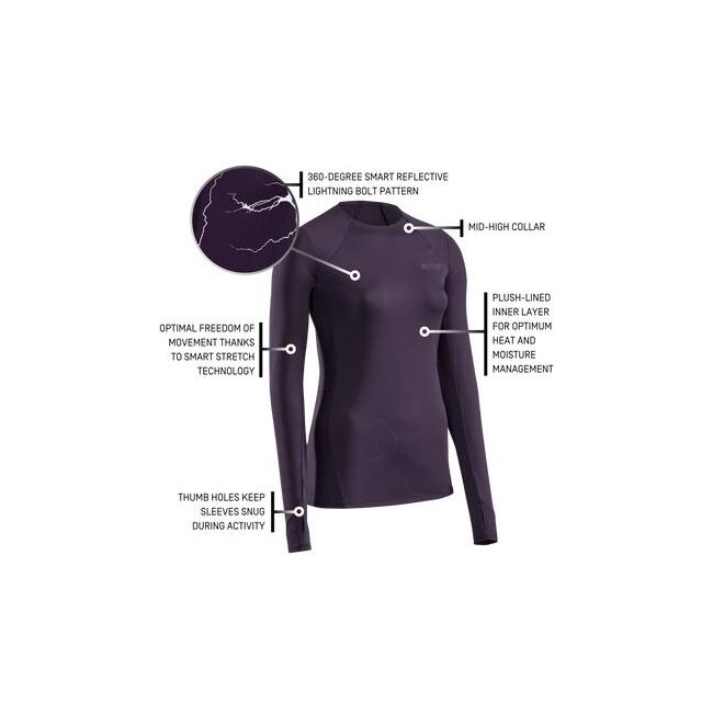 CEP - bluza cu maneca lunga - reflective shirt long sleeve - purple