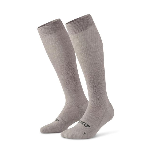 CEP - sosete compresie inalte - flight socks tall - light grey