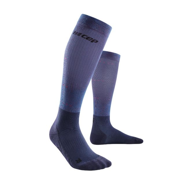 CEP - sosete compresie inalte - infrared recovery socks tall W - blue