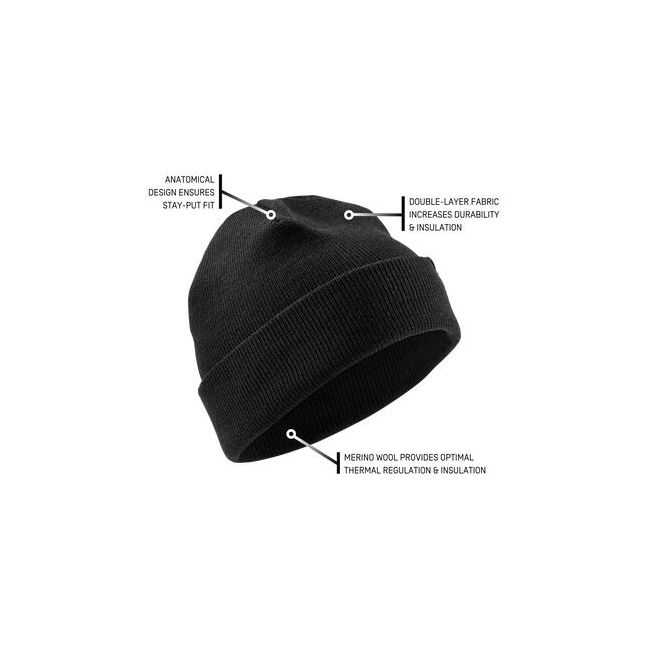 CEP - caciula - cold weather merino beanie - black