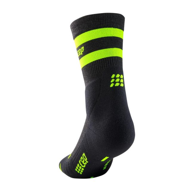 CEP - sosete compresie medii - hiking 80`s mid cut socks - stonegrey | green