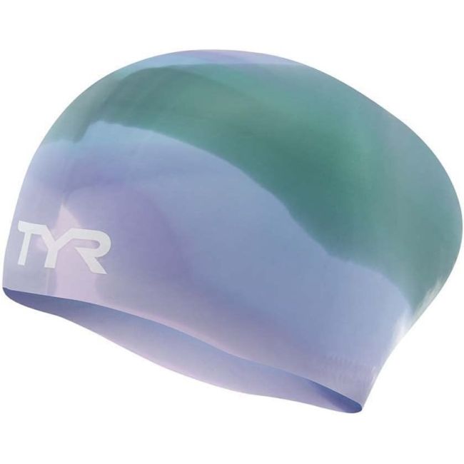 TYR - casca inot silicon par lung copii - Long Hair Silicon Cap junior - mov | verde