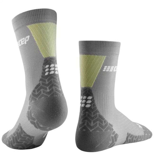 CEP - sosete compresie medii - ultralight socks mid cut v3 W - grey | lime