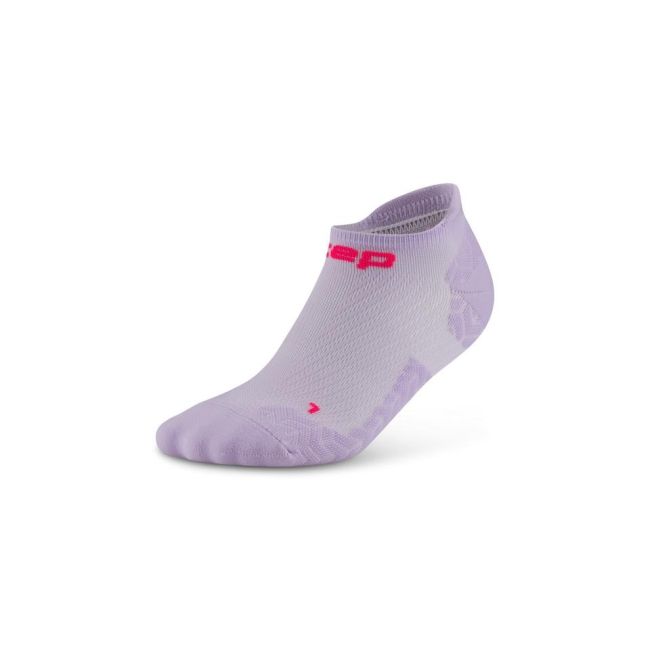 CEP - sosete compresie sub glezna - run ultralight socks no show 4.0 W - lilac