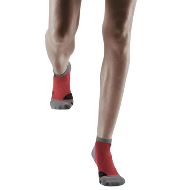 CEP - sosete compresie peste glezna - hiking light merino low-cut socks W - berry | grey