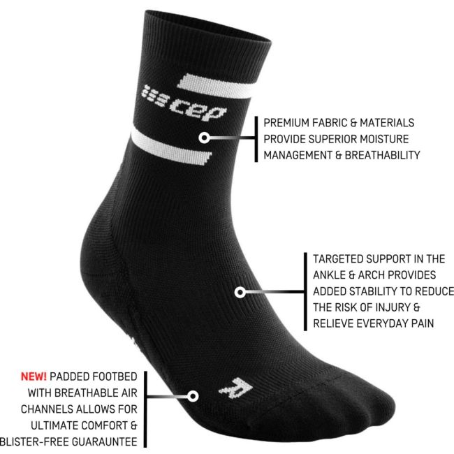 CEP - sosete compresie medii - the run socks mid cut v4 - blue