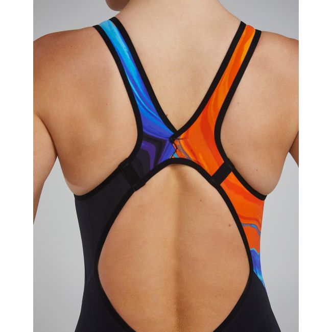 TYR - costum intreg tehnic - VENZO Open Back Volconyx W - portocaliu | bleumarin