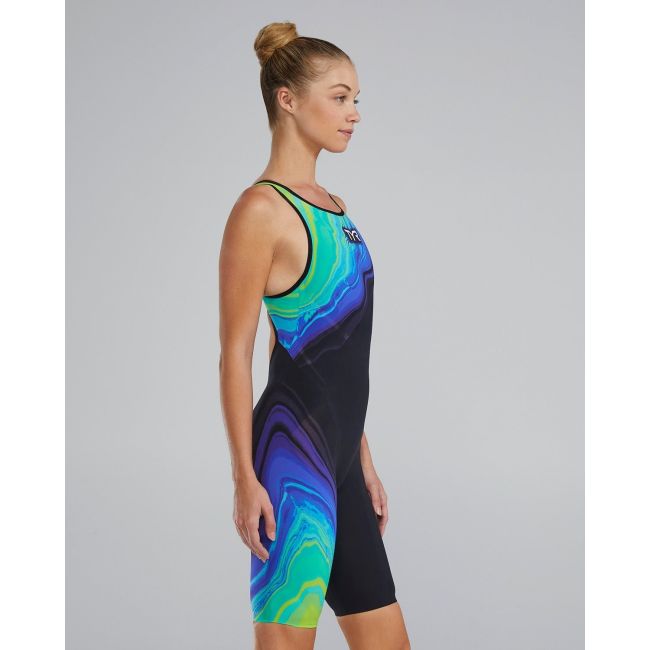TYR - costum intreg tehnic - VENZO Open Back Volconyx W - lime | bleumarin