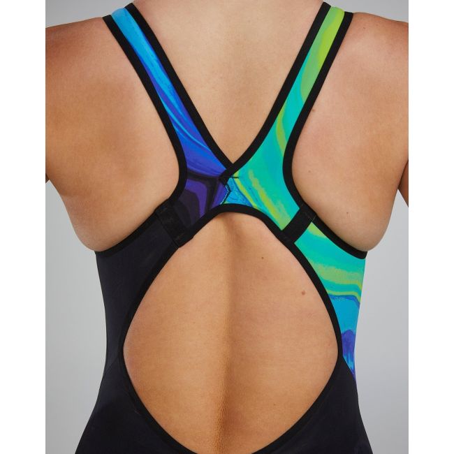 TYR - costum intreg tehnic - VENZO Open Back Volconyx W - lime | bleumarin