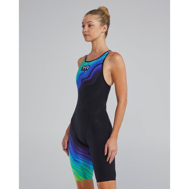 TYR - costum intreg tehnic - VENZO Open Back Volconyx W - lime | bleumarin