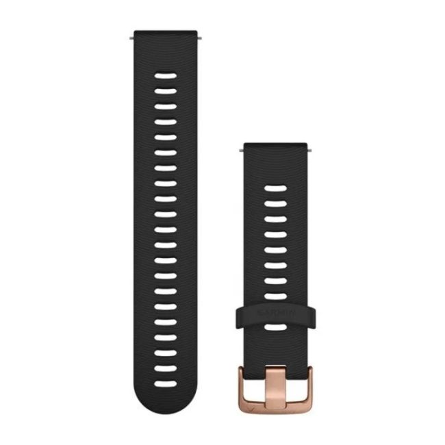 Garmin - curea silicon - Quick Release 20 - Black I Rose Gold