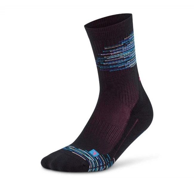 CEP - sosete compresie medii - paris vibes 80`s socks mid cut - black | blue mix