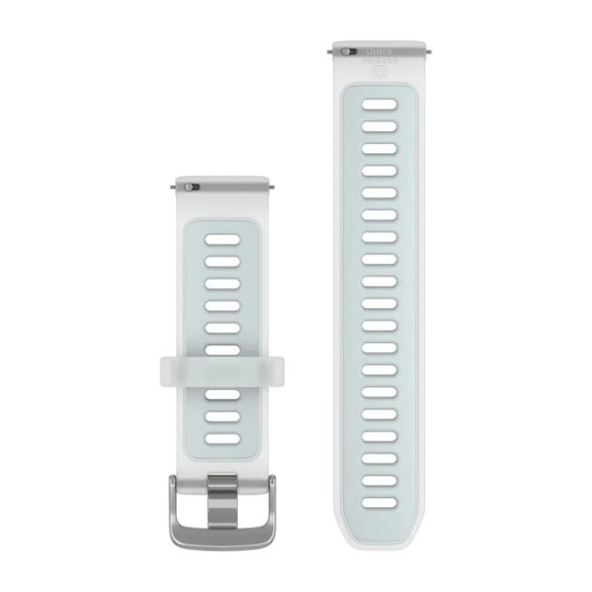 Garmin - curea silicon - Quick Release 20 - Whitestone translucid I Cloud blue cu hardware argintiu