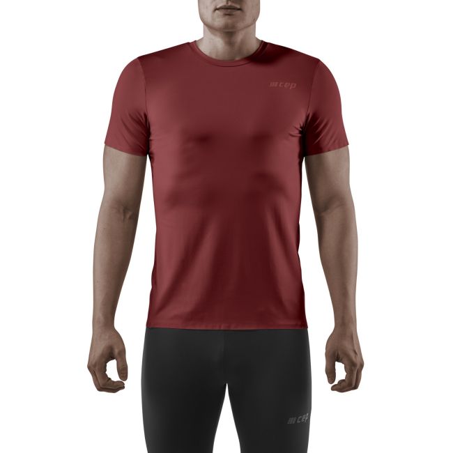 CEP - tricou tehnic - run shirt round neck short sleeve - dark red