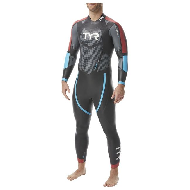 TYR - costum intreg neopren - CAT 3 Wetsuit - Black Red Blue