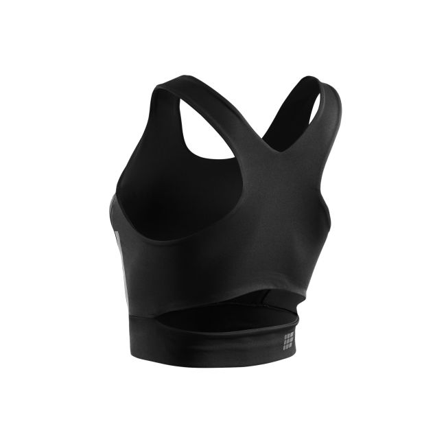 CEP - bustiera tehnica - training shirt crop top W - negru