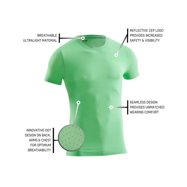 CEP - tricou tehnic - run ultralight shirt short sleeve - verde