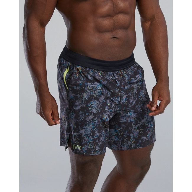 TYR - sort baie - Hydrosphere Unbroken Shorts Unlined 7" - gri | multicolor