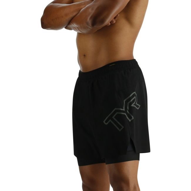 TYR - pantaloni scurti - Solid Short Lined 6" - negru