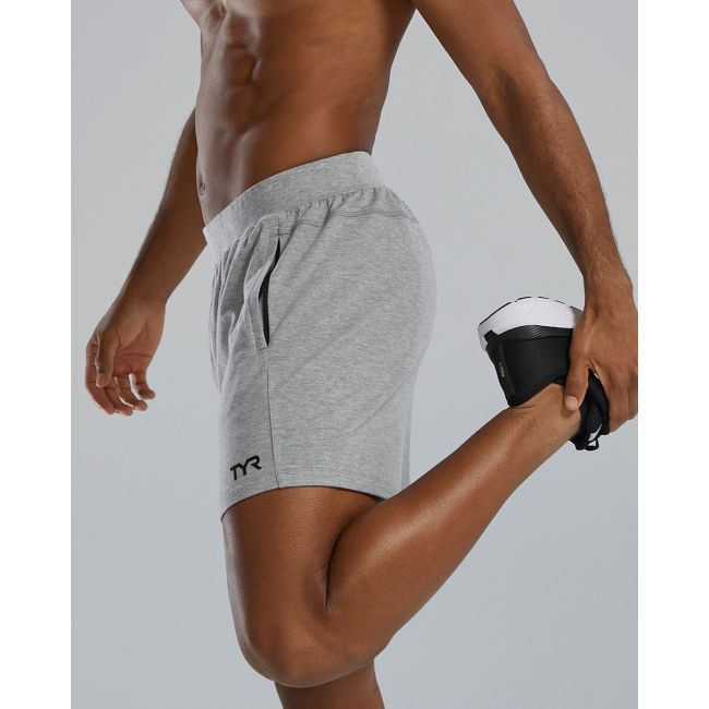 TYR - pantaloni scurti - UltraSoft Men's Midweight Terry A.M. Shorts - Light Heather Grey