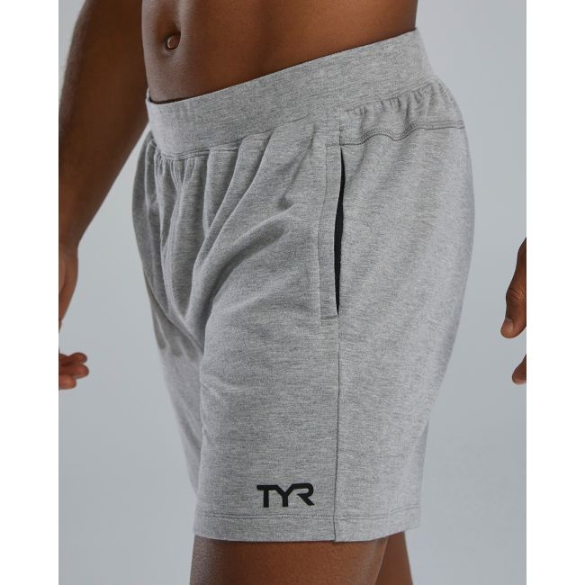 TYR - pantaloni scurti - UltraSoft Men's Midweight Terry A.M. Shorts - Light Heather Grey