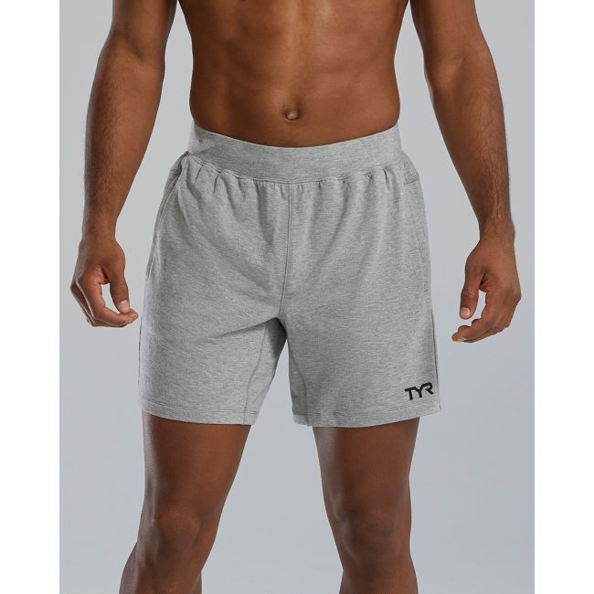 TYR - pantaloni scurti - UltraSoft Men's Midweight Terry A.M. Shorts - Light Heather Grey