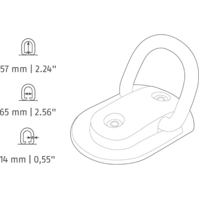 Abus - inel prindere antifurt - WBA75 GRANIT - nivel securitate 15/20	