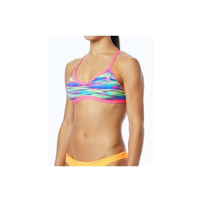 TYR - bustiera - Bonzai Crosscut Tieback Top W - blue multi