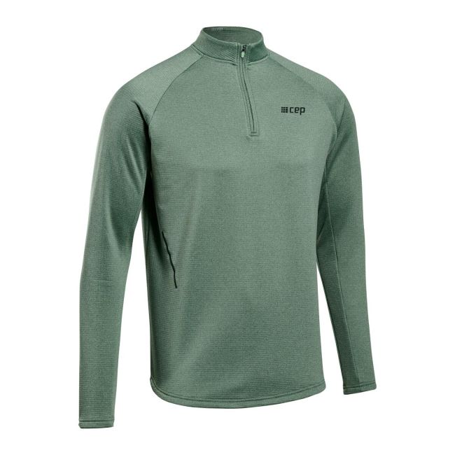 CEP - bluza cu maneca lunga - cold weather zip shirt long sleeve - green
