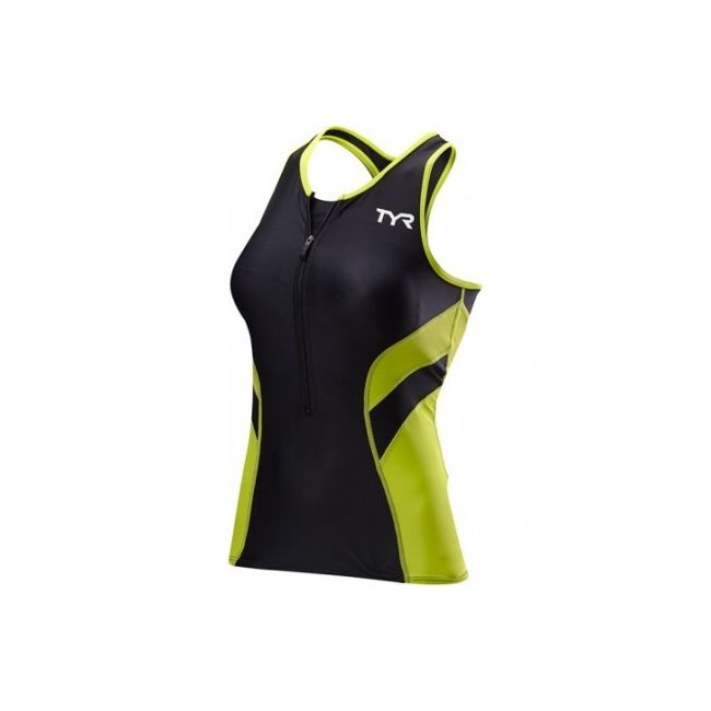 TYR - maiou triatlon - Tri Tank Comp W - negru lime