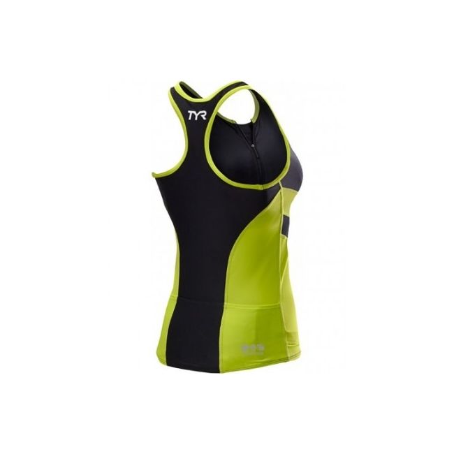 TYR - maiou triatlon - Tri Tank Comp W - negru lime