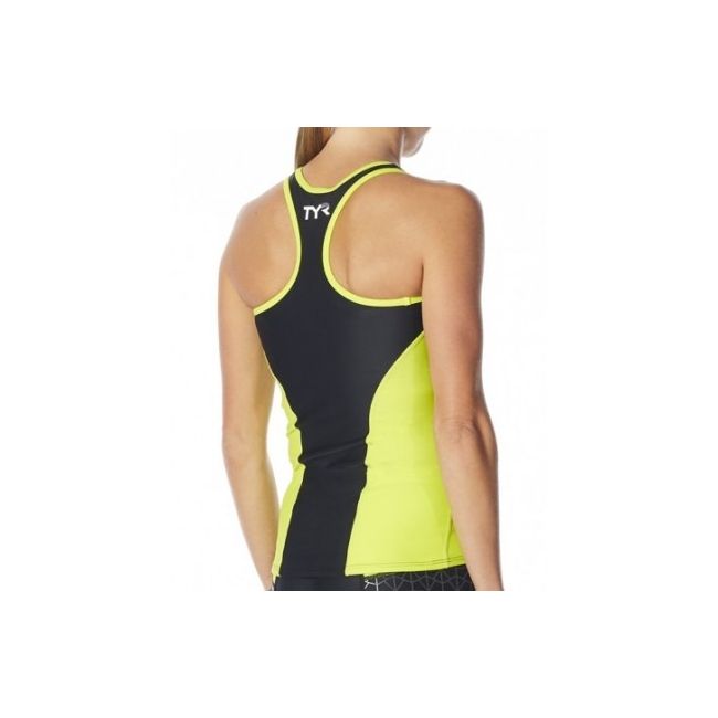 TYR - maiou triatlon - Tri Tank Comp W - negru lime