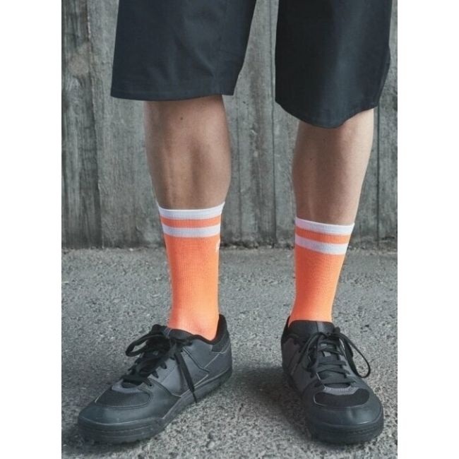 POC - sosete ciclism - Lure MTB - Zink Orange I Hydrogen White