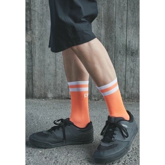 POC - sosete ciclism - Lure MTB - Zink Orange I Hydrogen White