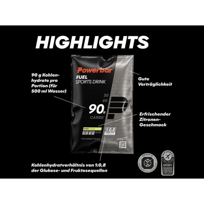 Powerbar - plic pudra carbohidrati - Fuel Drink - Lamaie - 94g