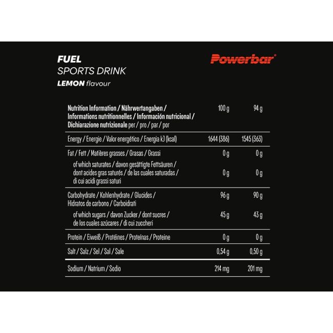 Powerbar - plic pudra carbohidrati - Fuel Drink - Lamaie - 94g