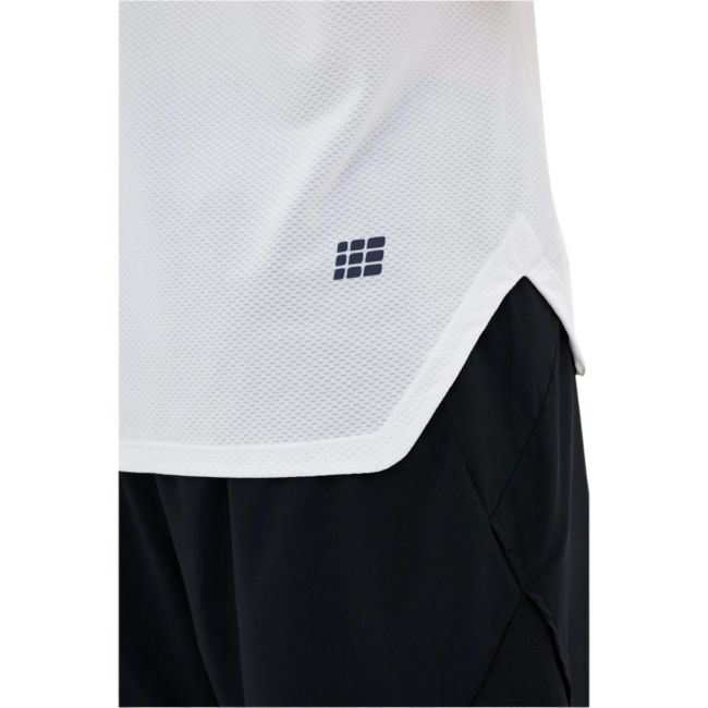 CEP - tricou tehnic - the run shirt round neck short sleeve v5 - white | geometrics