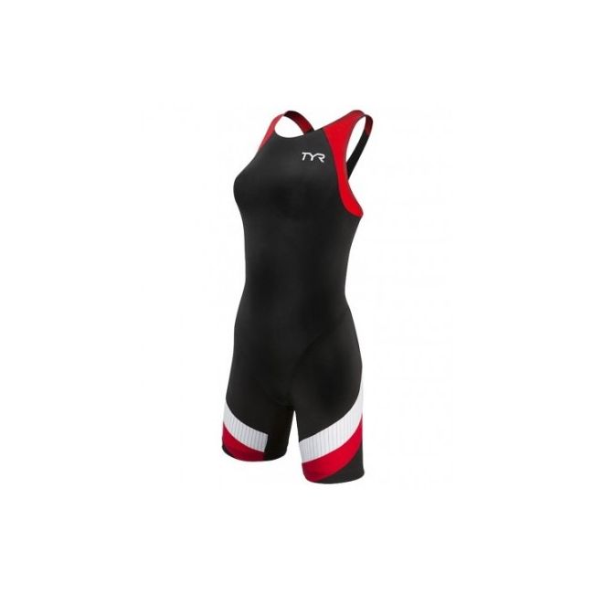TYR - costum triatlon - Carbon Aeroback Trisuit W- negru rosu