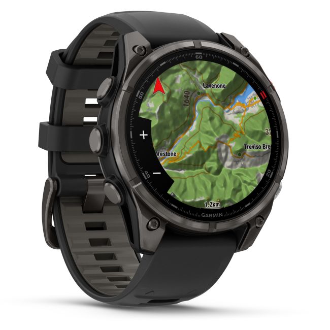 Garmin fenix 8 Pro AMOLED Sapphire 51mm - smartwatch premium GPS negru Titanium DLC