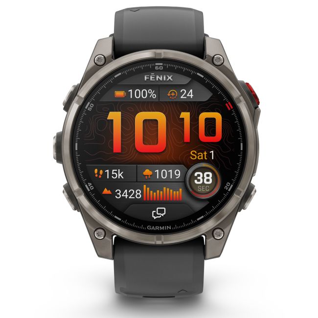 Garmin fenix 8 Pro AMOLED Sapphire 47mm - smartwatch premium GPS argintiu Titanium