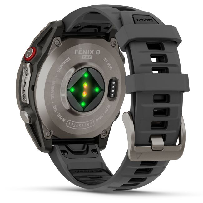 Garmin fenix 8 Pro AMOLED Sapphire 47mm - smartwatch premium GPS argintiu Titanium