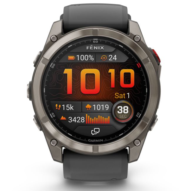 Garmin fenix 8 Pro AMOLED Sapphire 51mm - smartwatch premium GPS argintiu Titanium