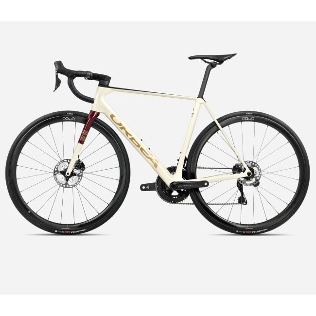Bicicletă șosea race Orbea ORCA M20iTEAM - Ivory White | Burgundy (Gloss) | Vulcano (Matt)