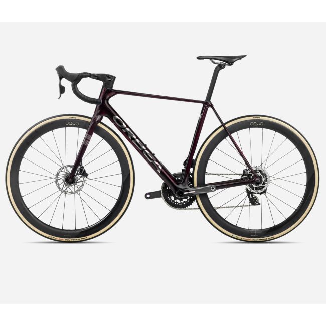 Bicicletă șosea race Orbea ORCA M21eLTD PWR - Wine Red Carbon View | Titanium (Gloss)