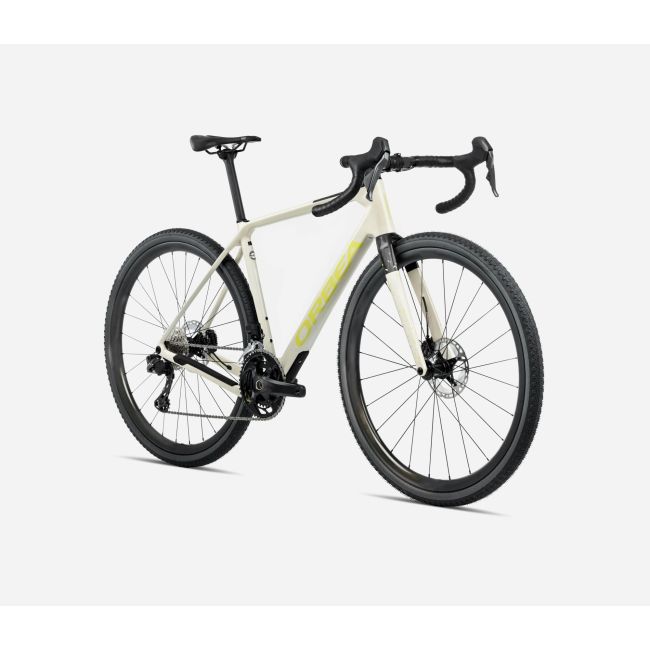 Bicicletă gravel Orbea TERRA M21eTEAM 1X - Ivory White | Spicy Lime (Gloss)