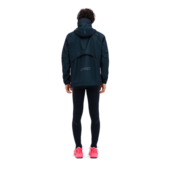 CEP - jacheta waterproof pentru alergare - PRO RUN 3L - bleumarin