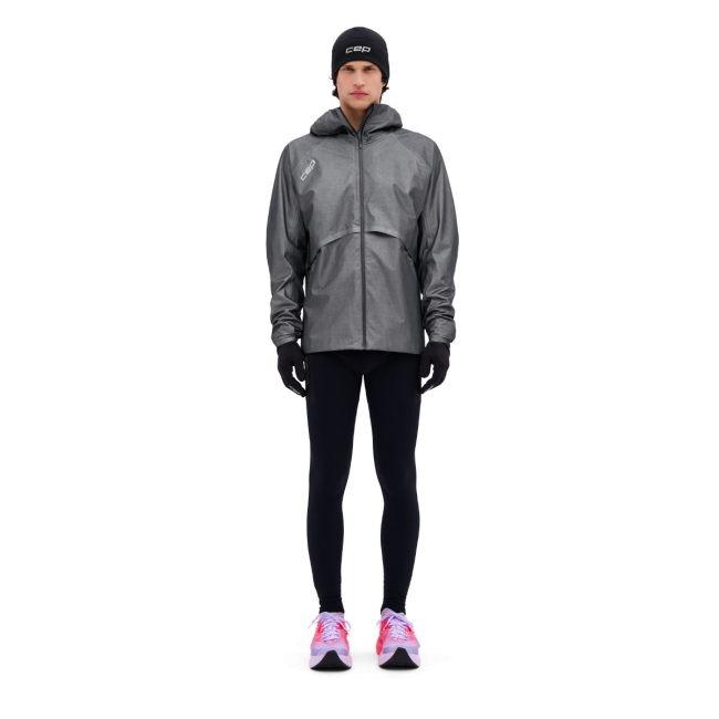 CEP - jacheta waterproof pentru alergare - PRO RUN 3L - gri