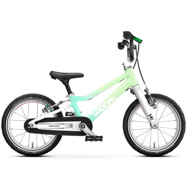 Bicicleta copii Woom 2 Go cu roti 14"  pastel Spermint crush